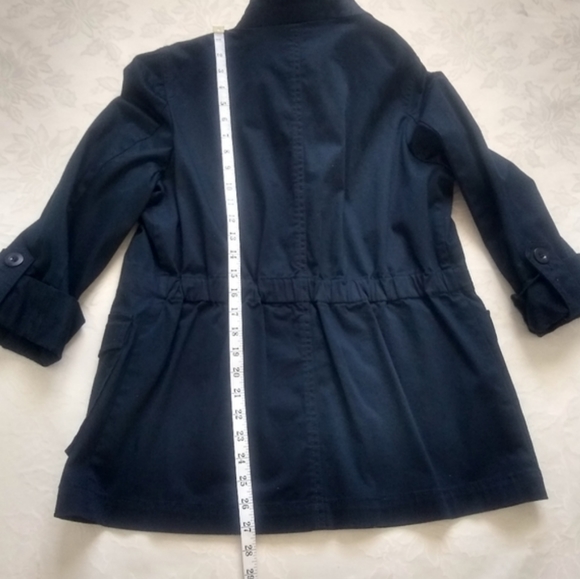 Belted utility cropped trench jacket - Picture 6 of 7